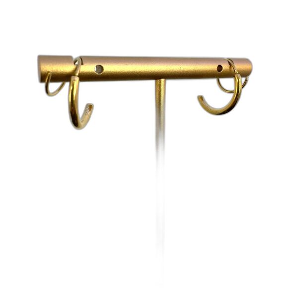 Lilly Fayne Faux Double Hoop Earrings Gold Plated - Picture 1 of 6